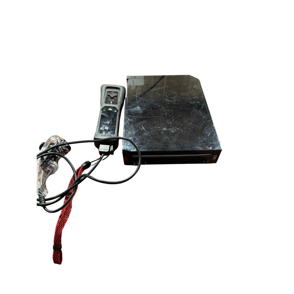Black Nintendo Wii with Controller and Nunchuck - no cables
